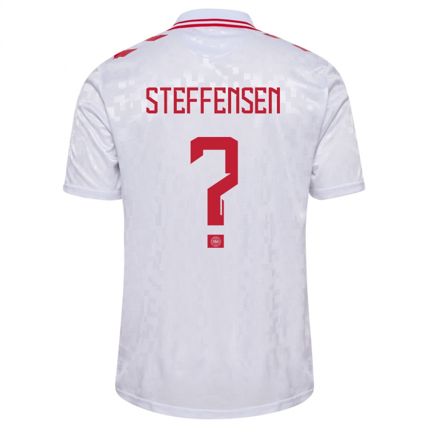 Niño Camiseta Dinamarca Mark Steffensen #0 Blanco 2ª Equipación 24-26 La Camisa Argentina