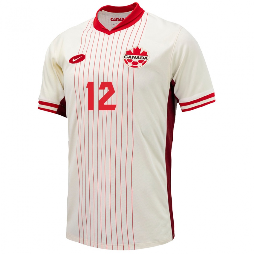 Niño Camiseta Canadá Ike Ugbo #12 Blanco 2ª Equipación 24-26 La Camisa Argentina