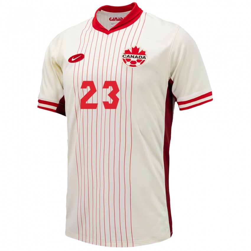 Niño Camiseta Canadá Bianca St Georges #23 Blanco 2ª Equipación 24-26 La Camisa Argentina