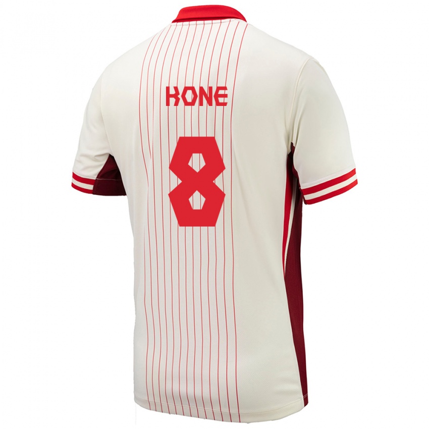 Niño Camiseta Canadá Ismael Kone #8 Blanco 2ª Equipación 24-26 La Camisa Argentina