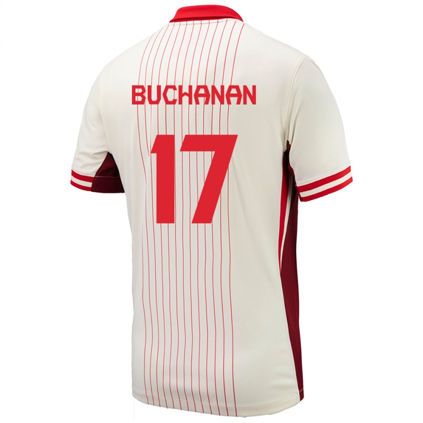 Niño Camiseta Canadá Tajon Buchanan #17 Blanco 2ª Equipación 24-26 La Camisa Argentina