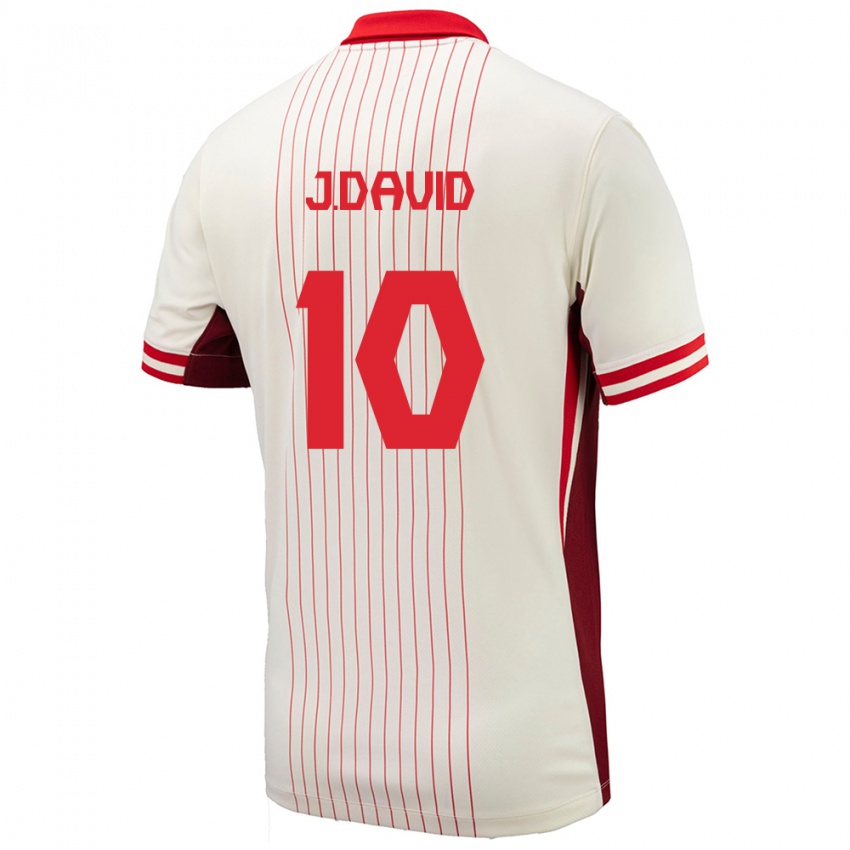 Niño Camiseta Canadá Jonathan David #10 Blanco 2ª Equipación 24-26 La Camisa Argentina