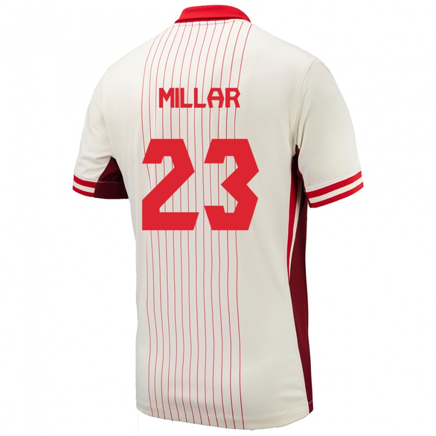 Niño Camiseta Canadá Liam Millar #23 Blanco 2ª Equipación 24-26 La Camisa Argentina