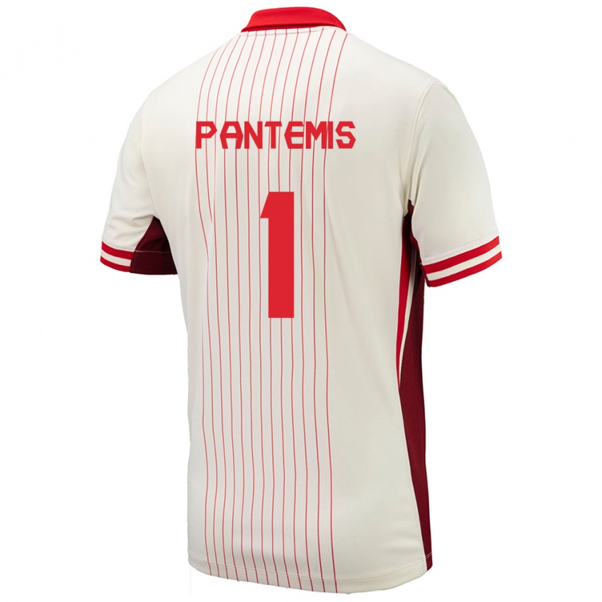 Niño Camiseta Canadá James Pantemis #1 Blanco 2ª Equipación 24-26 La Camisa Argentina