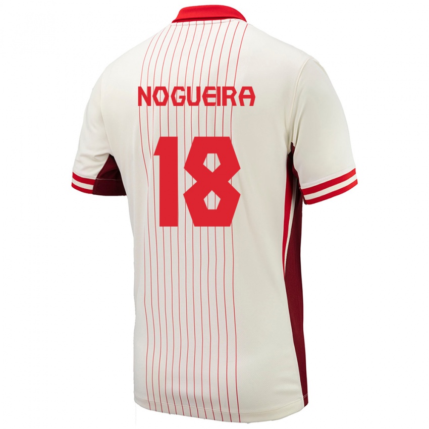 Niño Camiseta Canadá Matthew Nogueira #18 Blanco 2ª Equipación 24-26 La Camisa Argentina