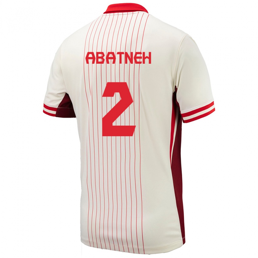 Niño Camiseta Canadá Noah Abatneh #2 Blanco 2ª Equipación 24-26 La Camisa Argentina