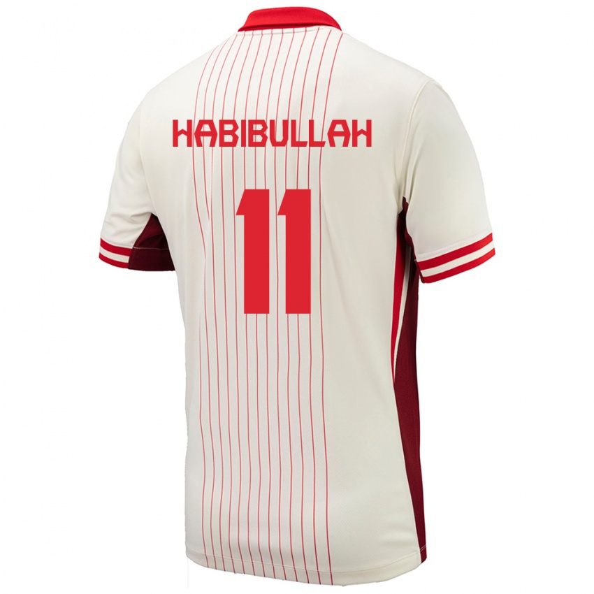 Niño Camiseta Canadá Kamron Habibullah #11 Blanco 2ª Equipación 24-26 La Camisa Argentina