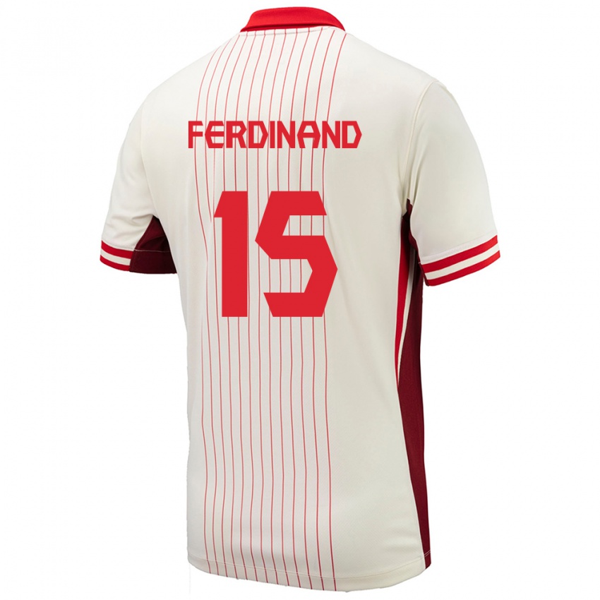 Niño Camiseta Canadá Keesean Ferdinand #15 Blanco 2ª Equipación 24-26 La Camisa Argentina