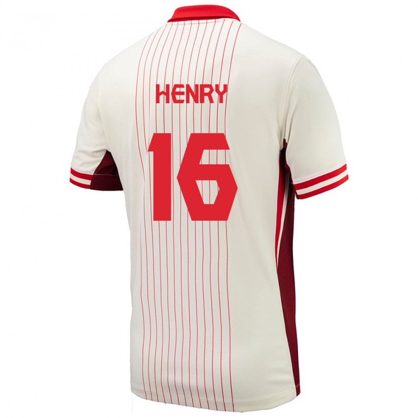 Niño Camiseta Canadá Mael Henry #16 Blanco 2ª Equipación 24-26 La Camisa Argentina