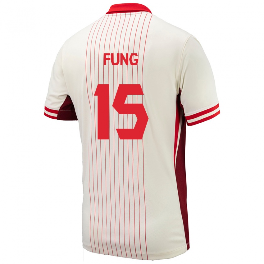 Niño Camiseta Canadá Victor Fung #15 Blanco 2ª Equipación 24-26 La Camisa Argentina