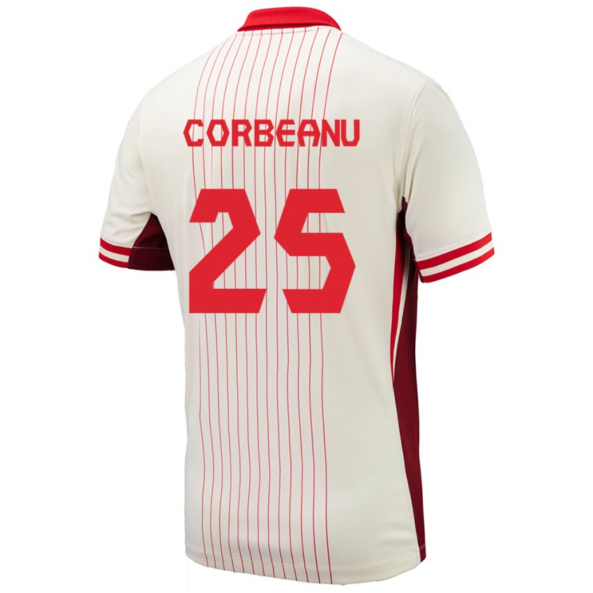 Niño Camiseta Canadá Theo Corbeanu #25 Blanco 2ª Equipación 24-26 La Camisa Argentina