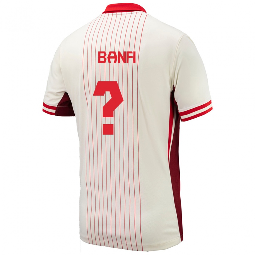 Niño Camiseta Canadá Samuel Banfi #0 Blanco 2ª Equipación 24-26 La Camisa Argentina