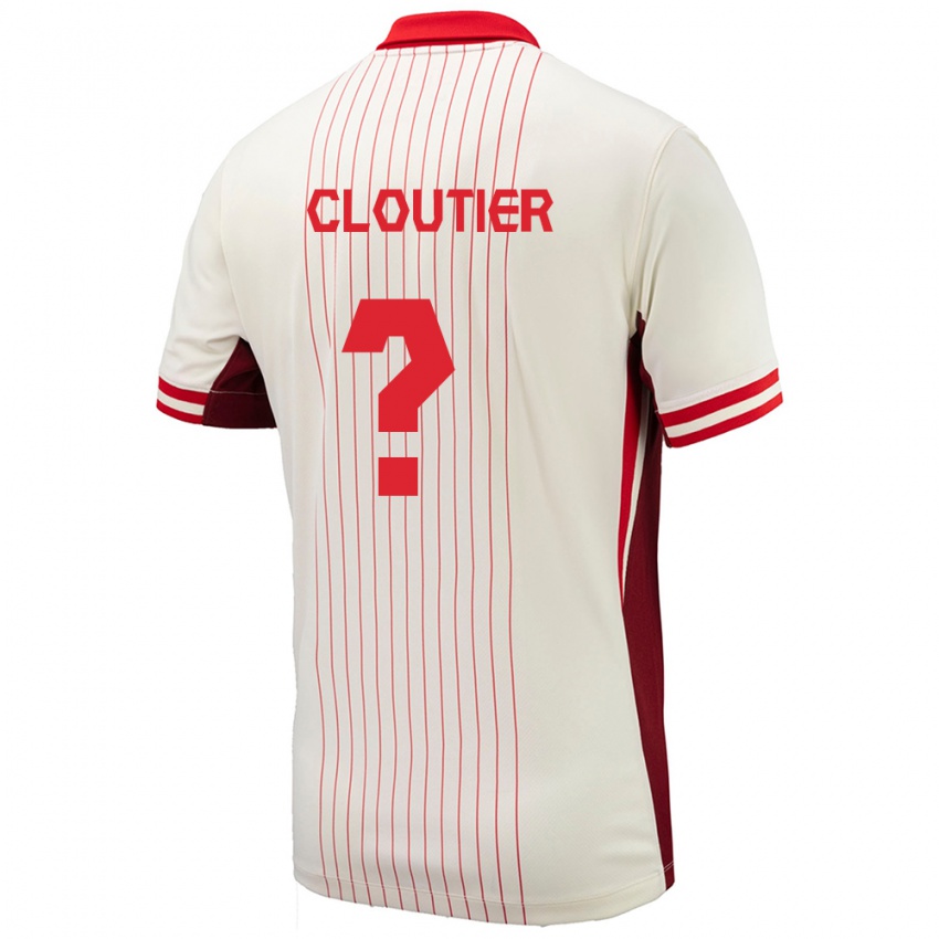 Niño Camiseta Canadá Loic Cloutier #0 Blanco 2ª Equipación 24-26 La Camisa Argentina