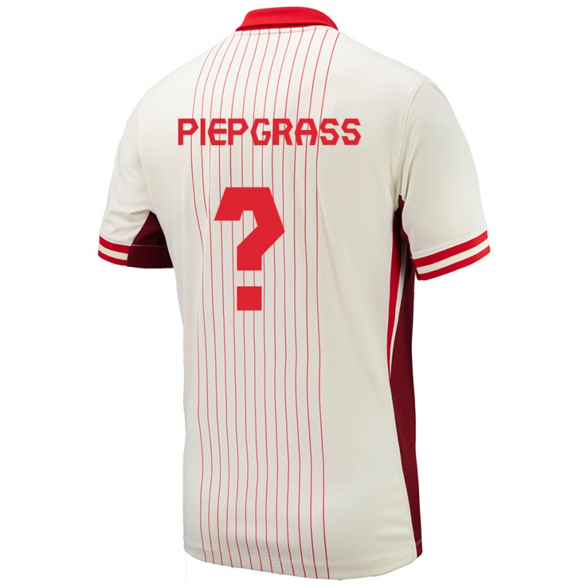 Niño Camiseta Canadá Max Piepgrass #0 Blanco 2ª Equipación 24-26 La Camisa Argentina