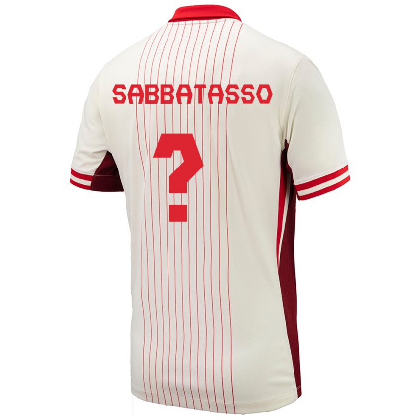 Niño Camiseta Canadá Jeronimo Sabbatasso #0 Blanco 2ª Equipación 24-26 La Camisa Argentina