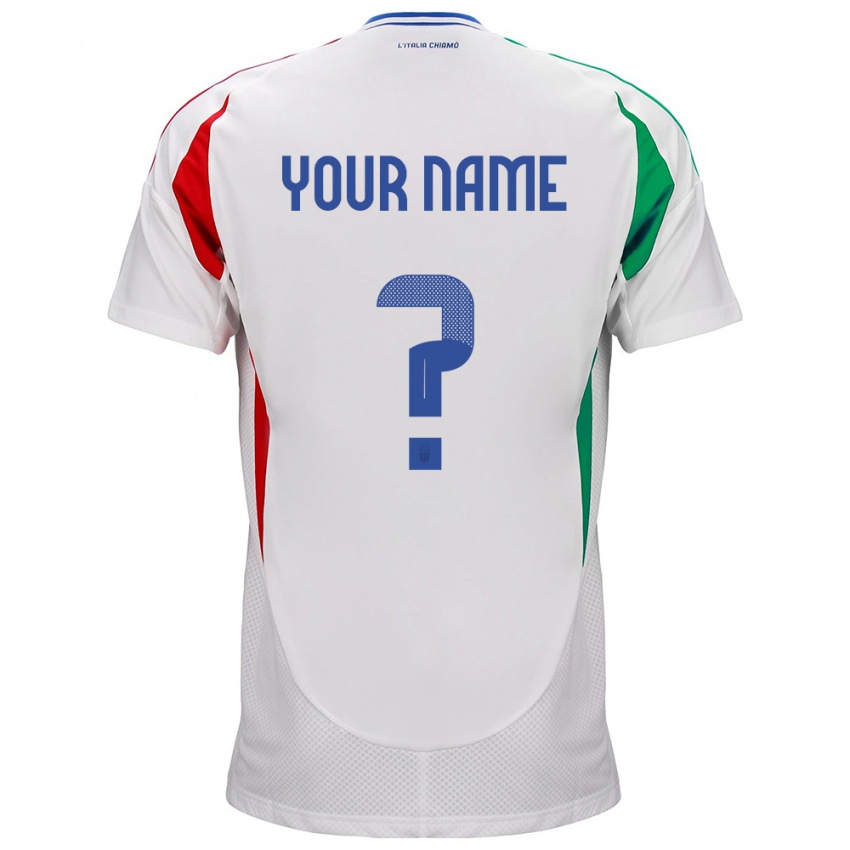 Niño Camiseta Italia Ihren Namen #0 Blanco 2ª Equipación 24-26 La Camisa Argentina
