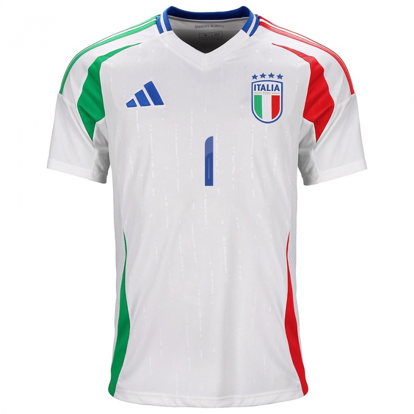 Niño Camiseta Italia Alessandro Longoni #1 Blanco 2ª Equipación 24-26 La Camisa Argentina