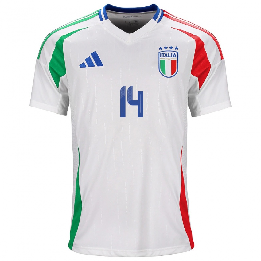 Niño Camiseta Italia Federico Chiesa #14 Blanco 2ª Equipación 24-26 La Camisa Argentina