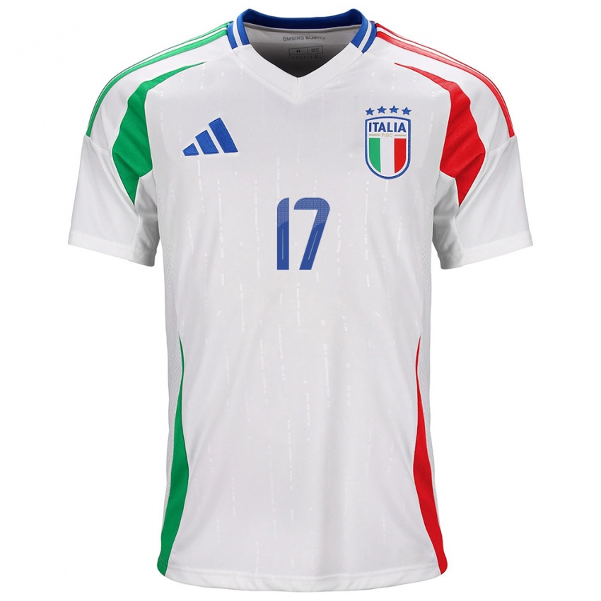 Niño Camiseta Italia Gianluca Mancini #17 Blanco 2ª Equipación 24-26 La Camisa Argentina