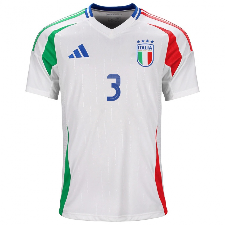 Niño Camiseta Italia Federico Dimarco #3 Blanco 2ª Equipación 24-26 La Camisa Argentina