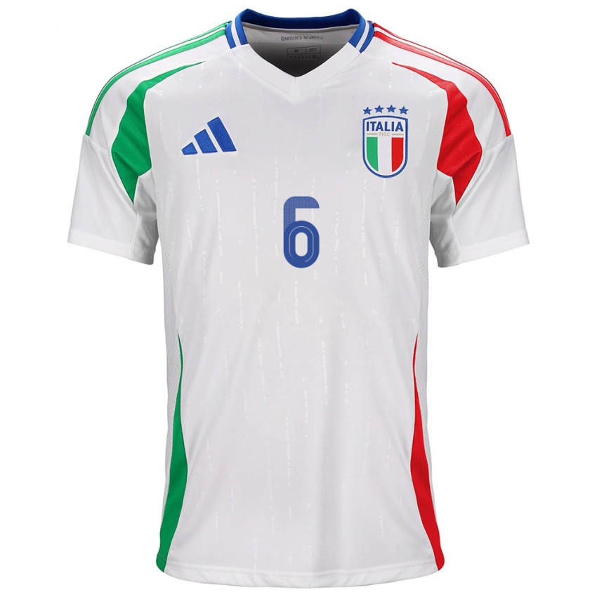 Niño Camiseta Italia Diego Ripani #6 Blanco 2ª Equipación 24-26 La Camisa Argentina