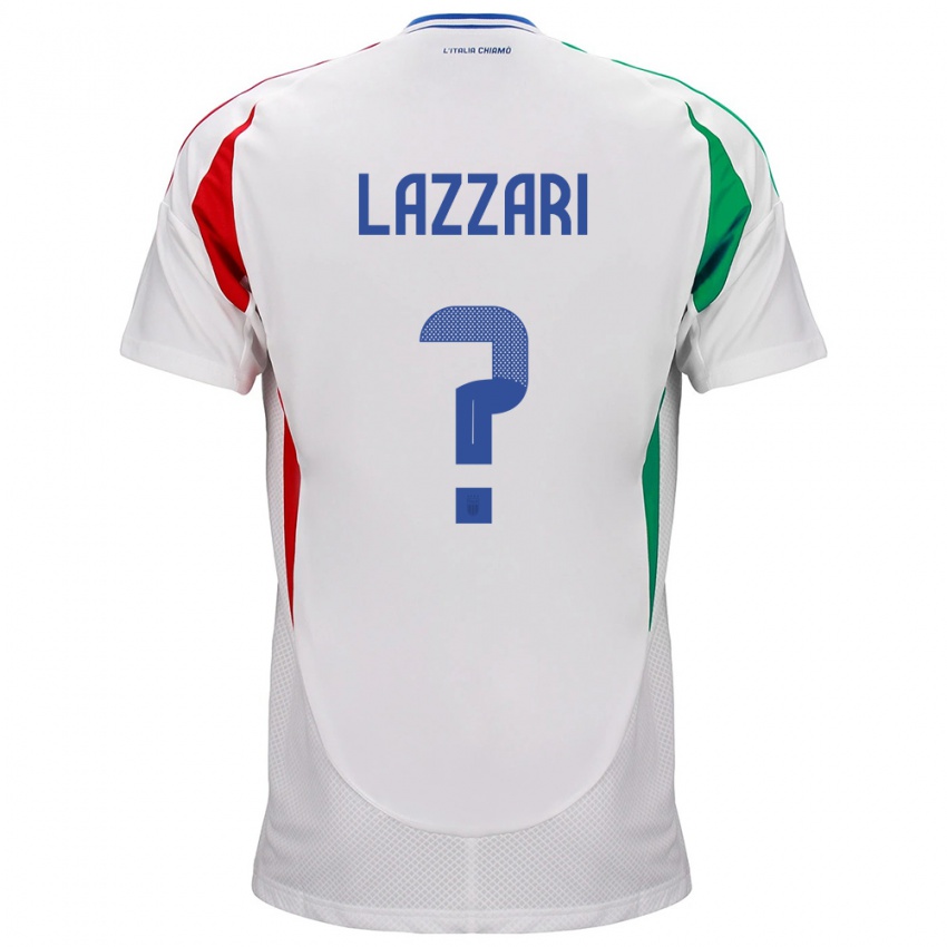 Niño Camiseta Italia Manuel Lazzari #0 Blanco 2ª Equipación 24-26 La Camisa Argentina