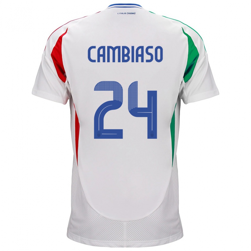 Niño Camiseta Italia Andrea Cambiaso #24 Blanco 2ª Equipación 24-26 La Camisa Argentina