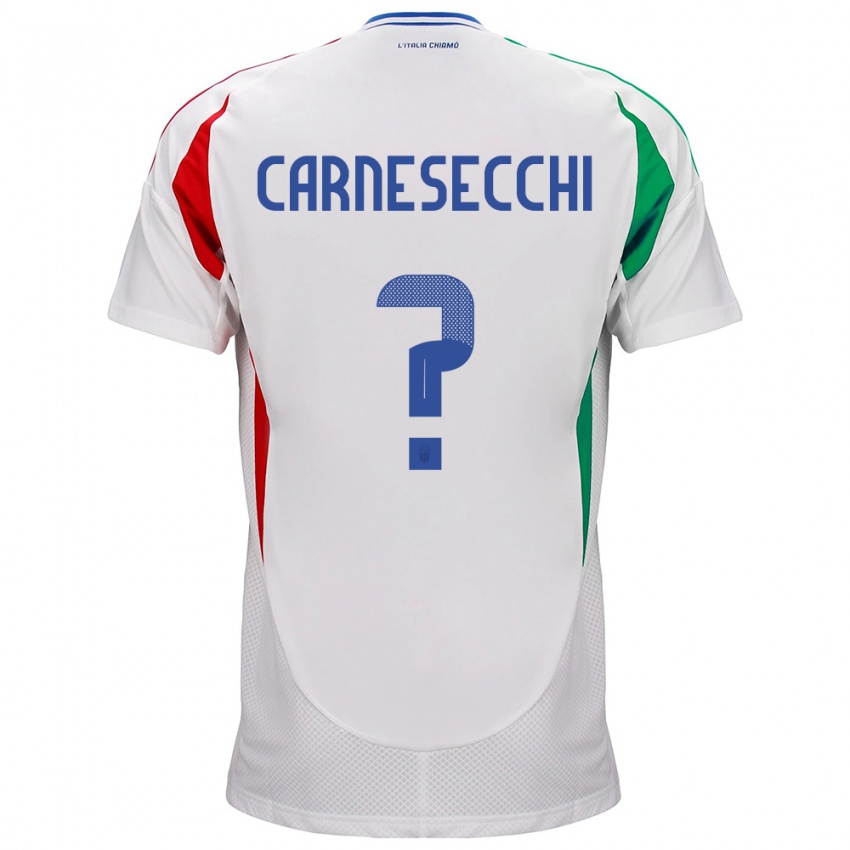 Niño Camiseta Italia Marco Carnesecchi #0 Blanco 2ª Equipación 24-26 La Camisa Argentina