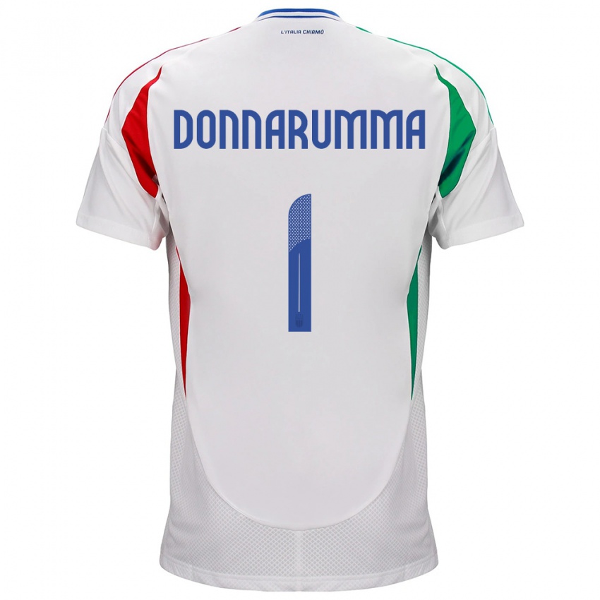 Niño Camiseta Italia Gianluigi Donnarumma #1 Blanco 2ª Equipación 24-26 La Camisa Argentina