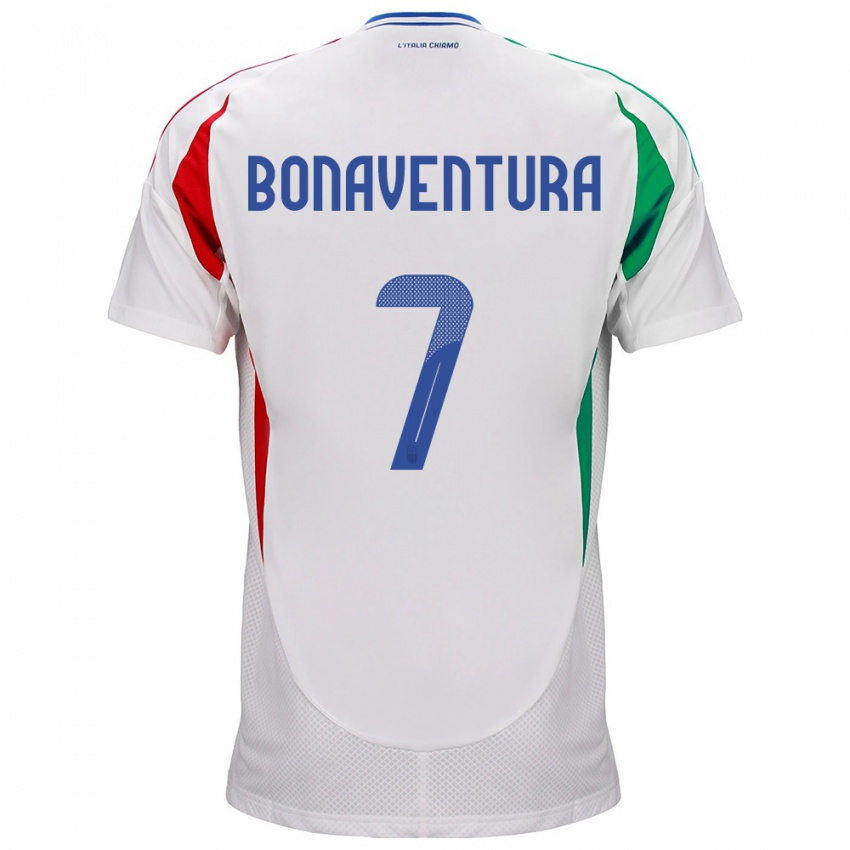 Niño Camiseta Italia Giacomo Bonaventura #7 Blanco 2ª Equipación 24-26 La Camisa Argentina