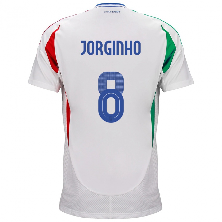 Niño Camiseta Italia Jorginho #8 Blanco 2ª Equipación 24-26 La Camisa Argentina