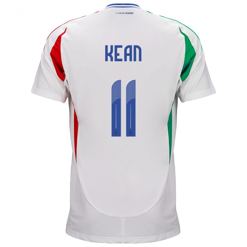 Niño Camiseta Italia Moise Kean #11 Blanco 2ª Equipación 24-26 La Camisa Argentina