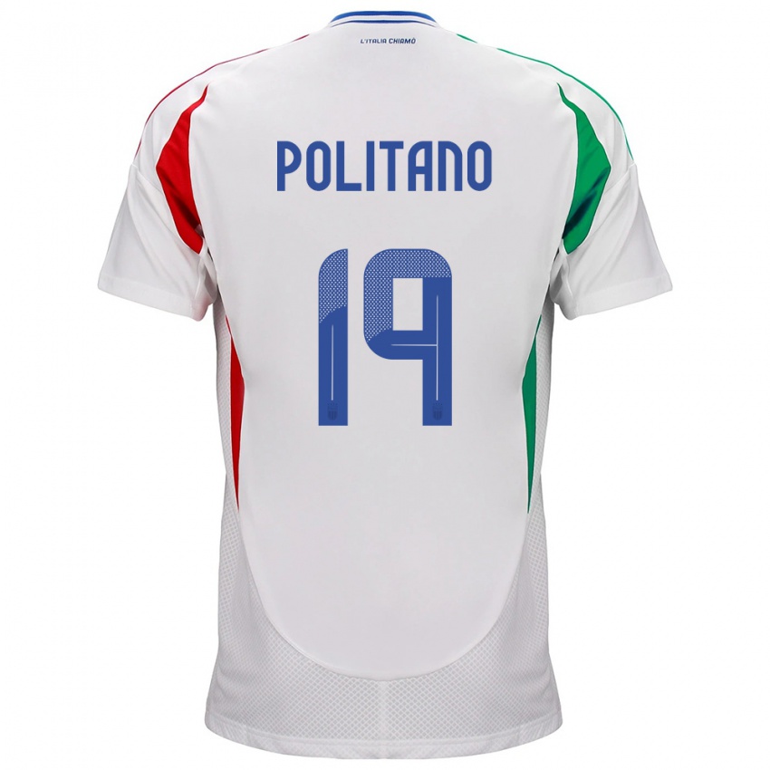 Niño Camiseta Italia Matteo Politano #19 Blanco 2ª Equipación 24-26 La Camisa Argentina