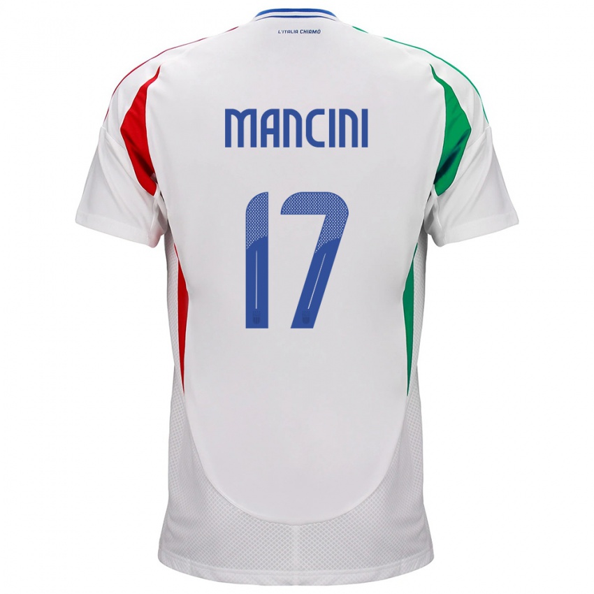 Niño Camiseta Italia Gianluca Mancini #17 Blanco 2ª Equipación 24-26 La Camisa Argentina