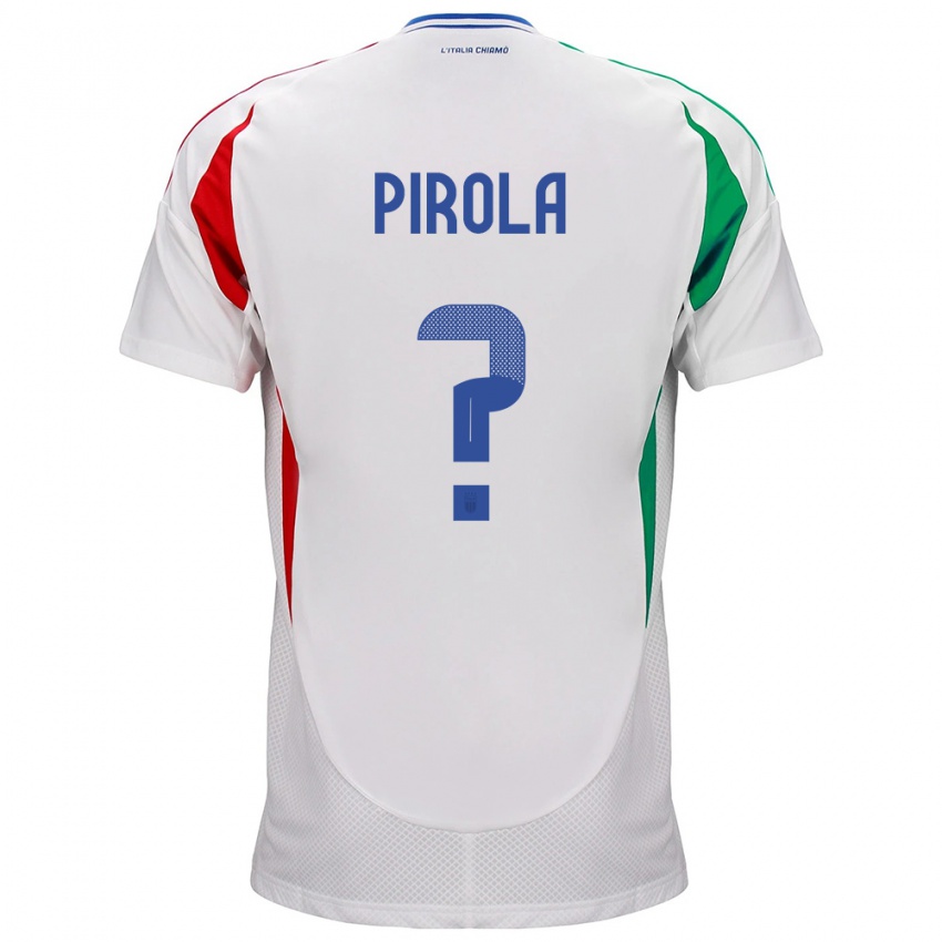 Niño Camiseta Italia Lorenzo Pirola #0 Blanco 2ª Equipación 24-26 La Camisa Argentina