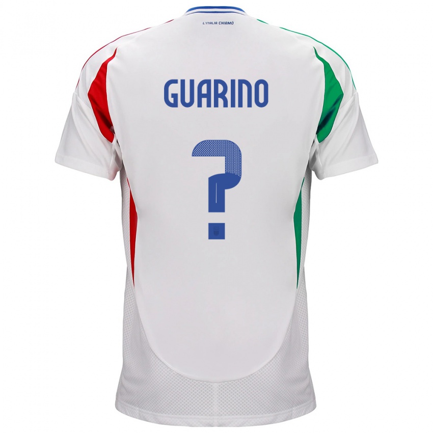 Niño Camiseta Italia Gabriele Guarino #0 Blanco 2ª Equipación 24-26 La Camisa Argentina