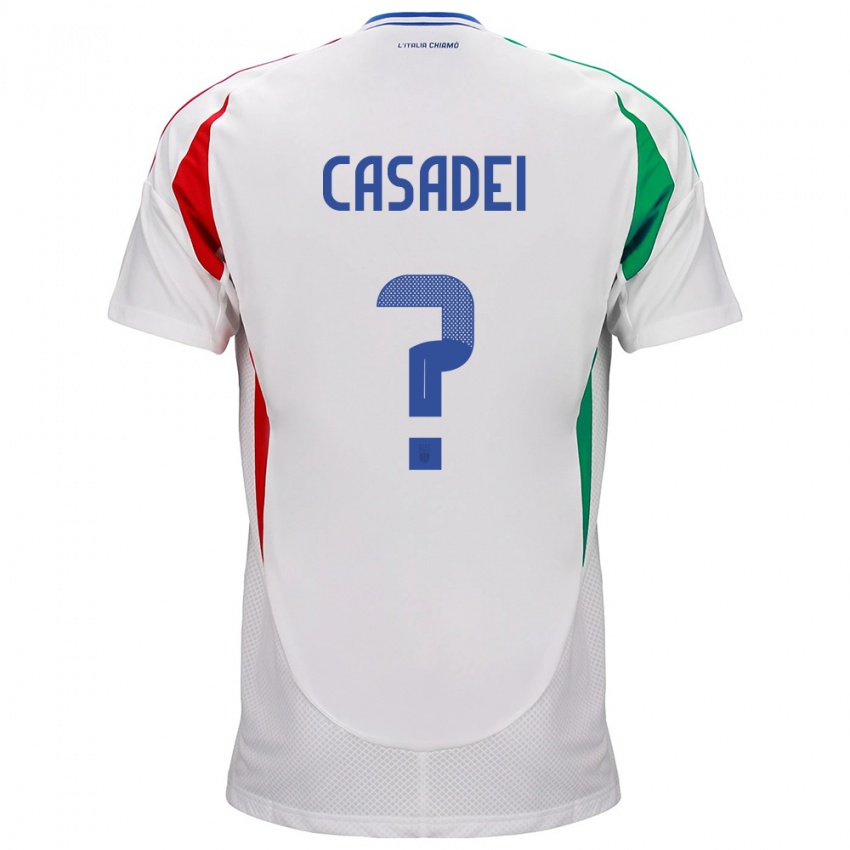 Niño Camiseta Italia Cesare Casadei #0 Blanco 2ª Equipación 24-26 La Camisa Argentina