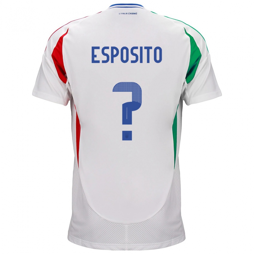 Niño Camiseta Italia Francesco Pio Esposito #0 Blanco 2ª Equipación 24-26 La Camisa Argentina