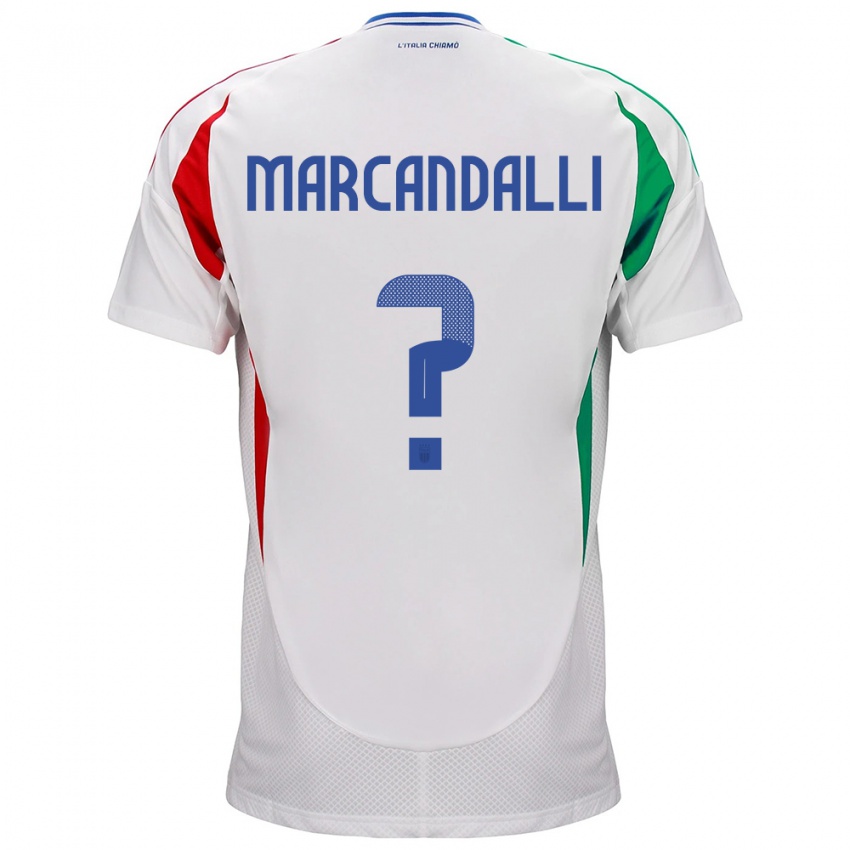 Niño Camiseta Italia Alessandro Marcandalli #0 Blanco 2ª Equipación 24-26 La Camisa Argentina