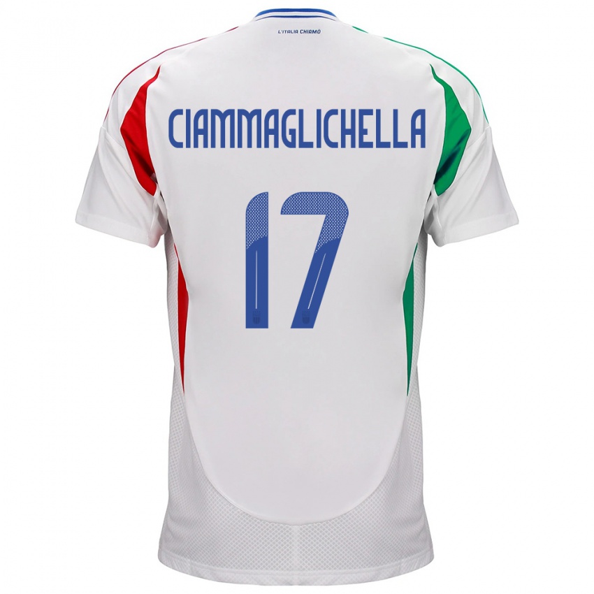 Niño Camiseta Italia Aaron Ciammaglichella #17 Blanco 2ª Equipación 24-26 La Camisa Argentina