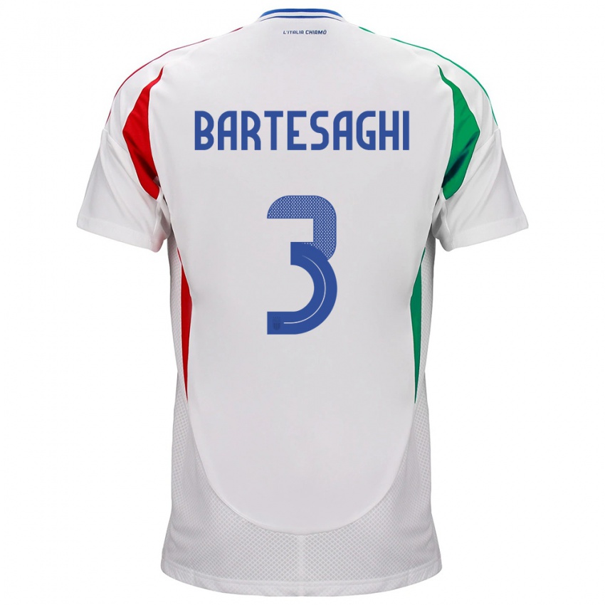 Niño Camiseta Italia Davide Bartesaghi #3 Blanco 2ª Equipación 24-26 La Camisa Argentina