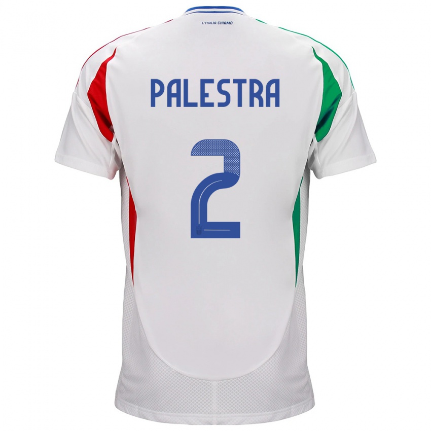 Niño Camiseta Italia Marco Palestra #2 Blanco 2ª Equipación 24-26 La Camisa Argentina