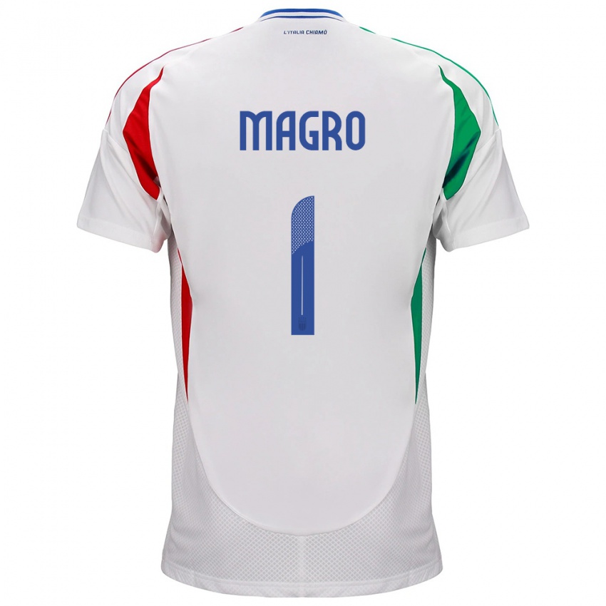 Niño Camiseta Italia Federico Magro #1 Blanco 2ª Equipación 24-26 La Camisa Argentina