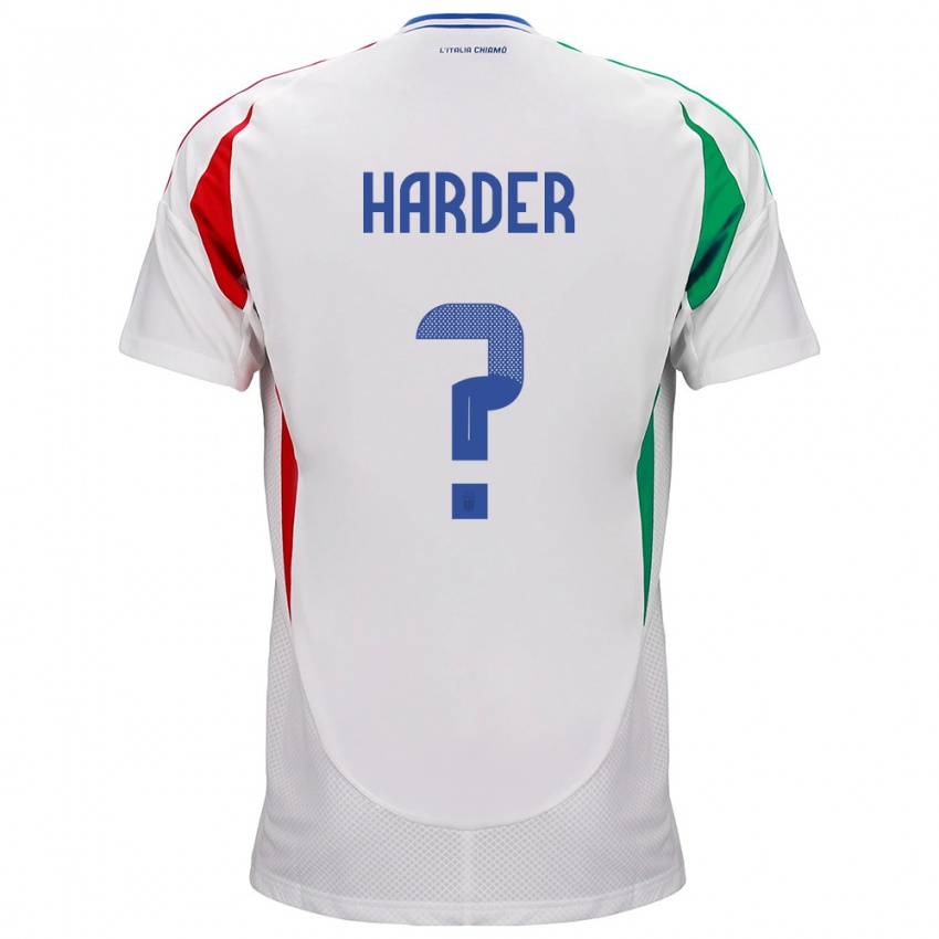 Niño Camiseta Italia Jonas Harder #0 Blanco 2ª Equipación 24-26 La Camisa Argentina