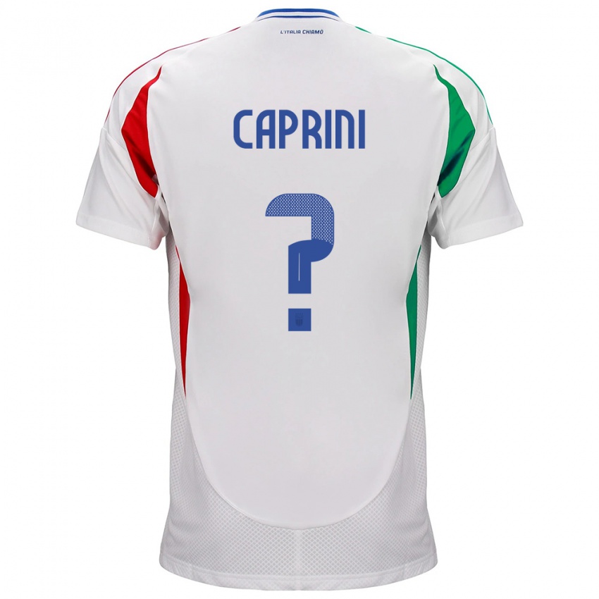 Niño Camiseta Italia Maat Daniel Caprini #0 Blanco 2ª Equipación 24-26 La Camisa Argentina