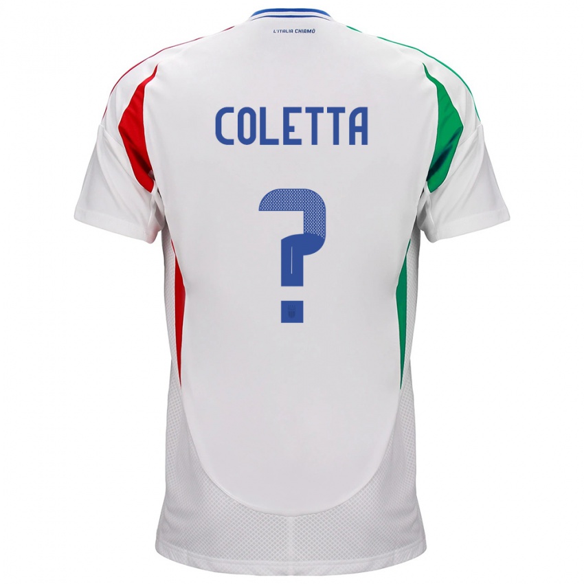 Niño Camiseta Italia Federico Coletta #0 Blanco 2ª Equipación 24-26 La Camisa Argentina