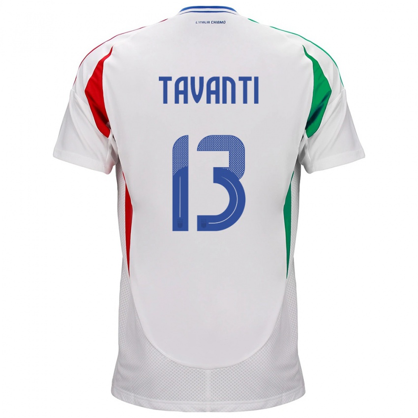 Niño Camiseta Italia Samuele Tavanti #13 Blanco 2ª Equipación 24-26 La Camisa Argentina