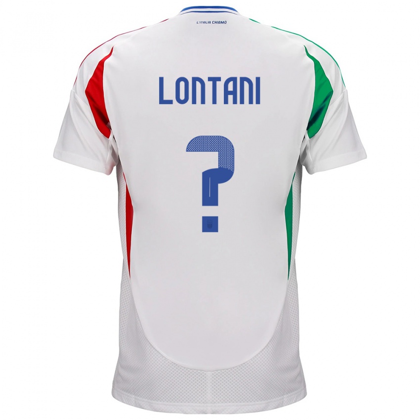 Niño Camiseta Italia Simone Lontani #0 Blanco 2ª Equipación 24-26 La Camisa Argentina