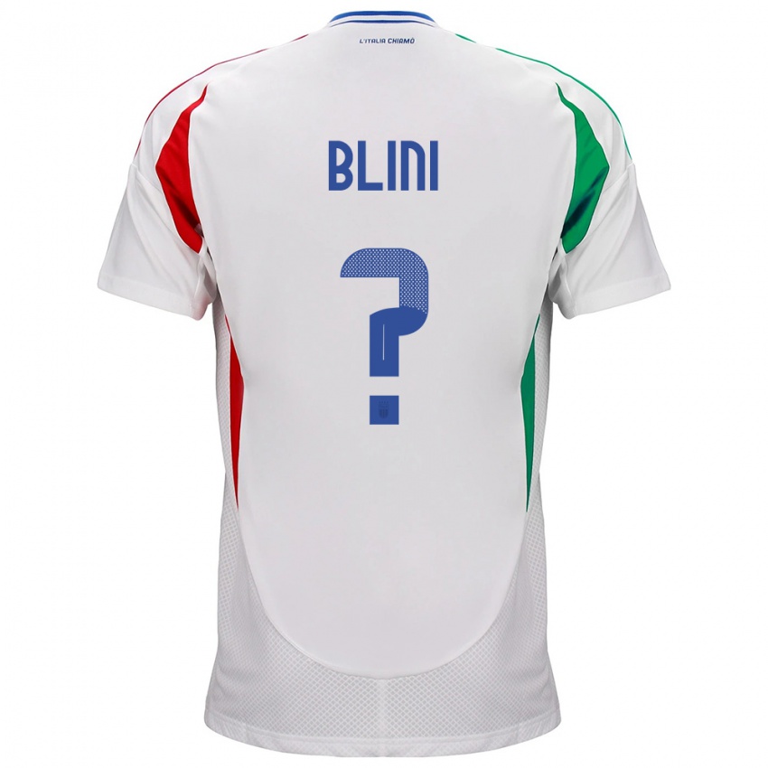 Niño Camiseta Italia Oliver Blini #0 Blanco 2ª Equipación 24-26 La Camisa Argentina