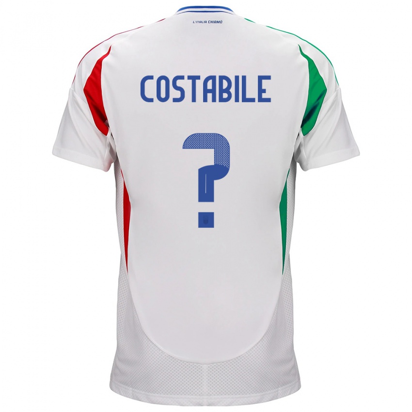 Niño Camiseta Italia Cristian Costabile #0 Blanco 2ª Equipación 24-26 La Camisa Argentina